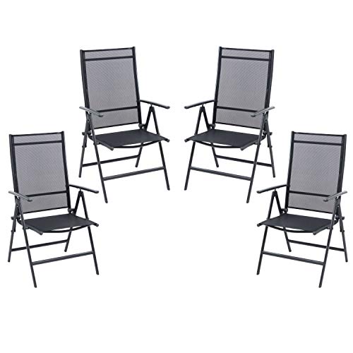 Hyfive Sedia Da Campeggio Pieghevole Deluxe – Schienale Alto, Imbottita E Resistente, Con Rete Traspirante, Colore Blu, Per Outdoor E Relax