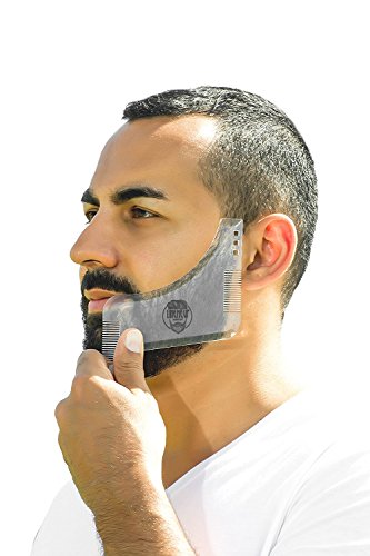 LineMeUp Beard Shaping Tool Transparent Beard Grooming Guide, Clear Beard Shaper Template Comb