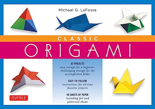 Classic Origami Kit: [Kit with Origami How-to Book, 98 Papers, 45 Projects] This Easy Origami for Beginners Kit is Great for Both Kids and Adults