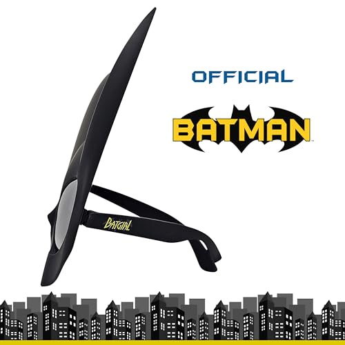 Image of Sun-Staches Batman Sunglasses, DC Comics Heroes & Villains Costume Accessory | Official DC Batman, Robin, Batgirl, Joker, Catwoman, or Harley Quinn | Costume Ready | 100% UV | One Size Fits Most
