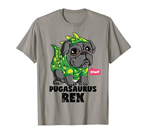 Pugasaurus T Rex Pug Dinosaur Costume Funny Dog Lover Gifts T-Shirt