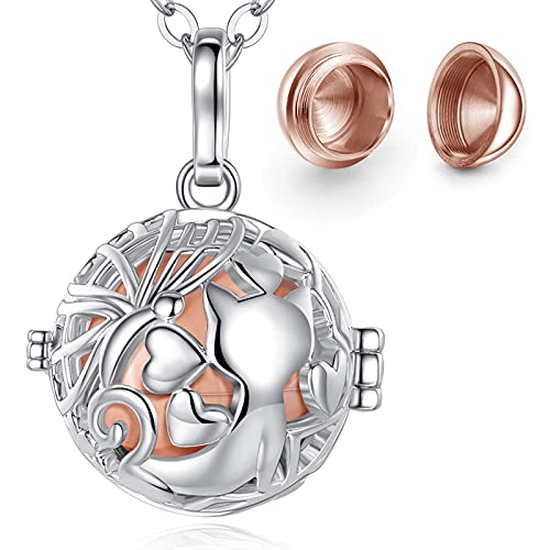 CELESTIA Crémation Urne Collier pour Cendres, Argent Or Rose Médaillon Pendentif Bijoux de...