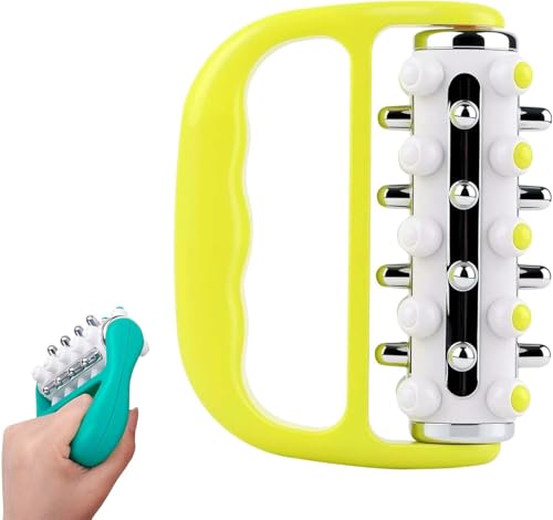 2025 Neu Massageroller, Lymphdrainage Massagegerät Faszien und Narbengewebe-Massagegerät, Selbstmassagerolle Handmassageroller für Beine Füße Arme Rücken (Gelb) 2025 Neu Massageroller, Lymphdrainage Massagegerät Faszien und Narbengewebe-Massagegerät, Selbstmassagerolle Handmassageroller für Beine Füße Arme Rücken (Gelb)