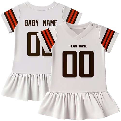Image of KREDE Baby Clothes Unisex Bodysuit Jersey Style Custom Name Number for Baby Boys