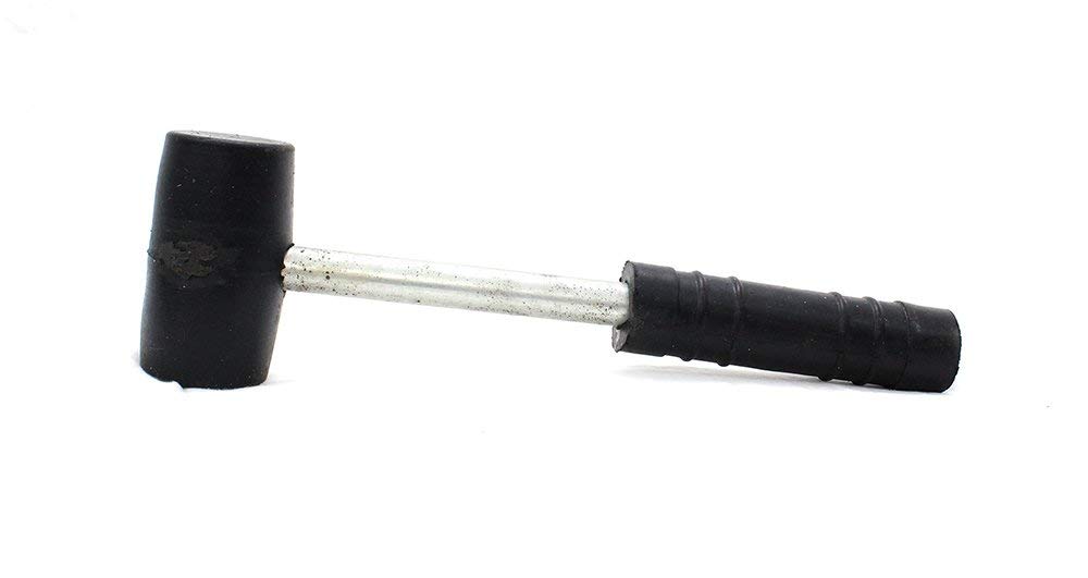 LOVELY® 1.5 inch Diameter Rubber Mallet Hammer With Steel Handle For Soft Impact And No Damage 3