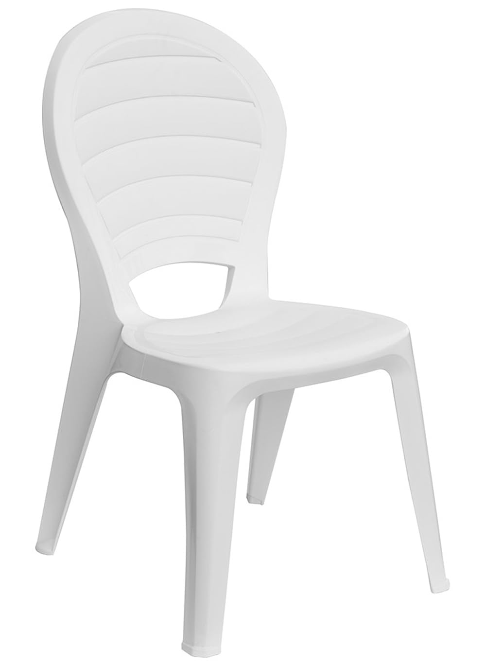 Grandsoleil S6312B Green Boheme Paloma Greenpol-Sedia impilabile, 55 x 50 x 88 cm, Colore: Bianco, Polimerico Verde