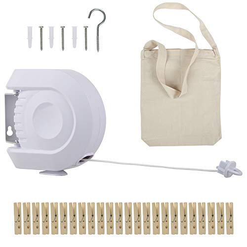 Eternal Give Retractable Clothesline Bundle Heavy Duty– Clothing Bag & Pins – Portable