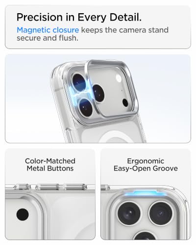 Spigen Ultra Hybrid Optik S MagFit Case for iPhone 17/18 Clear Silver - Image 4