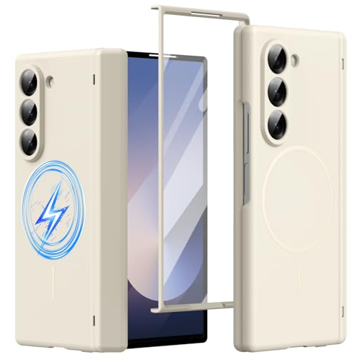 Coque Samsung Galaxy Z Fold6 anti-rayures avec étui silicone blanc
