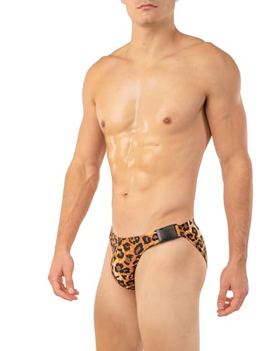 Gary Majdell Sport Men’s Bikini Swimsuit with Side Buckle - Available in Shiny Tricot, Liquid Metallic, and Prints