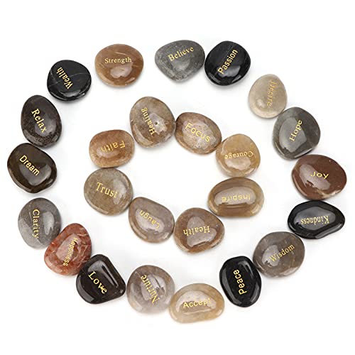 ペブルポリッシュレタリング石瞑想のための小さな装飾装飾的な川の岩