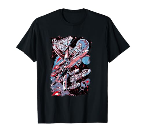 T-shirt Star Wars Millennium Falcon X-Wing vêtement geek imprimé espace