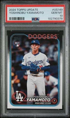 Graded 2024 Topps Update Yoshinobu Yamamoto #US149 Rookie RC Baseball Card PSA 10 Gem Mint