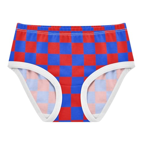 Red and Blue Buffalo Checkered Toddler Girls's Underwear 2T