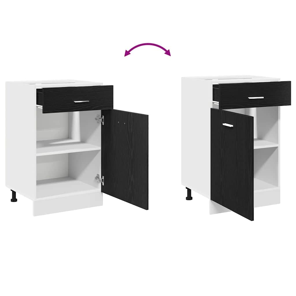 vidaXL Armoire Suspendue Chêne Noir 50 x 46 x 81,5 cm