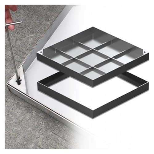 Couvercle de regard carré 24" antidérapant avec base encastrée robuste