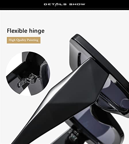 ZENYS Thick Frame Wide Leg Men's Sunglasses Outdoor Vacation Fashion Decorative Women Sunglasses (Color : A, Size : 1)4