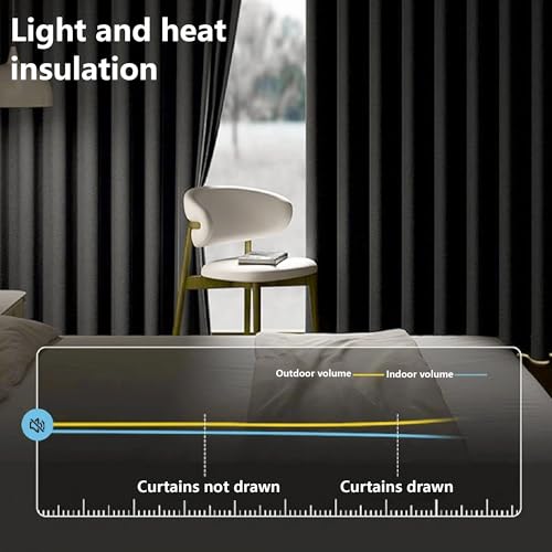 Rideau occultant 330x230 crème isolant froid chaleur à oeillets - 4