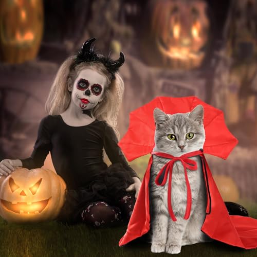 Disfraz Vampiro para Perros y Gatos Halloween Capa miniatura 6