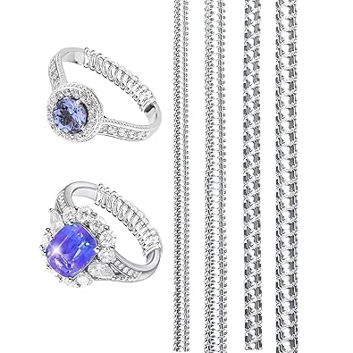 FEORA Ring Size Adjuster for Loose Rings Ring Tightener 4 Sizes Resizer Fit Spiral Clear Silicone Tightener Set, Silicone Fit Adjuster For Women Men - 4 Pcs for Silver Color Rings