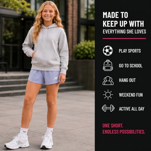 New Balance Girls 2 Pack Mesh Dolphin Running Shorts, Outdoor Performance - image 7