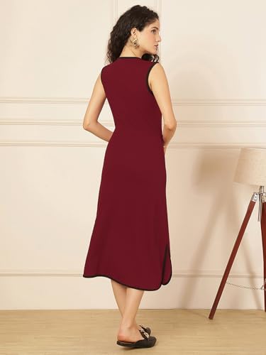 Image of Selvia Western Lycra Plain One Piece A-Line