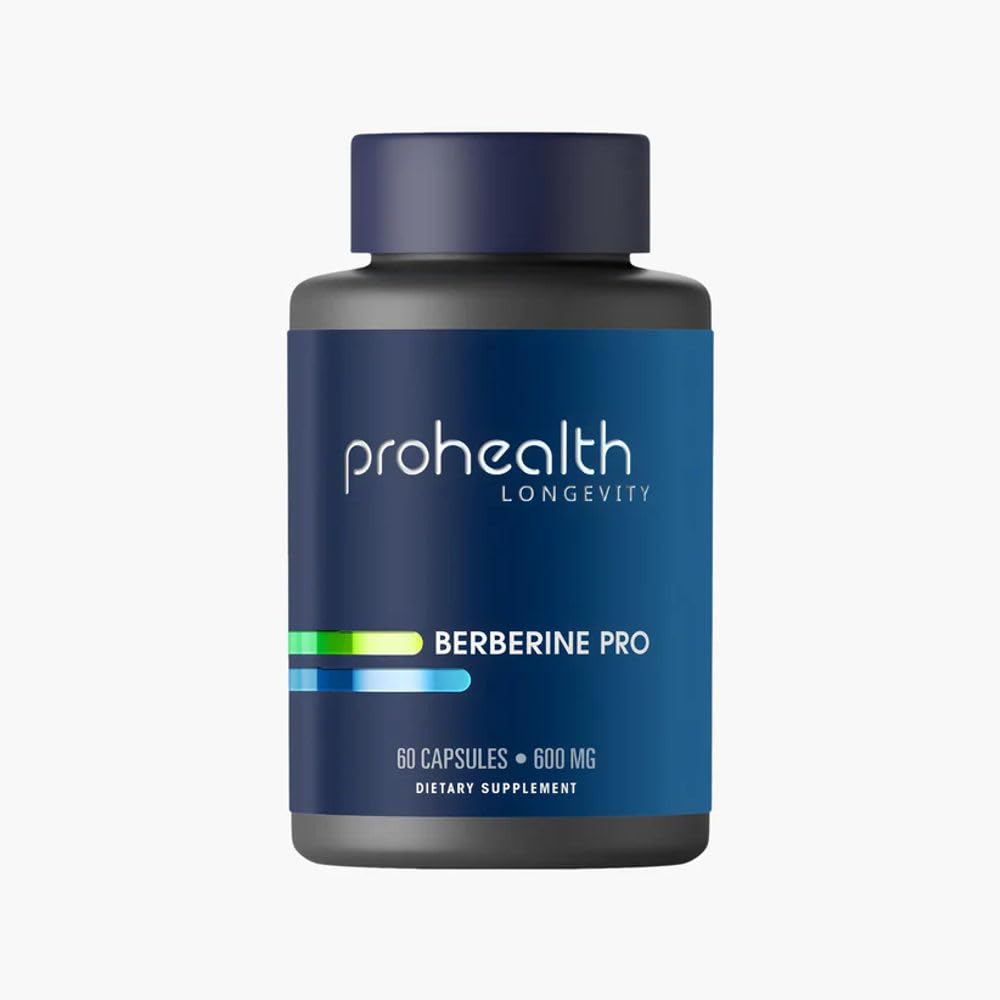 Berberine Pro, 60 Caps, 600mg per 2 Cap Serving, Supports Health & Blood Glucose Levels, Promotes Youthful Metabolism & Weight Management