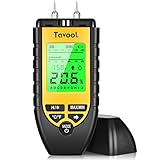 Wood Moisture Meter - Digital Moisture Detector Moisture Tester, Pin-Type Water Leak Detector Damp Tester Dampness Meter for Wood Building Material Firewood Walls Paper Floor (Yellow)