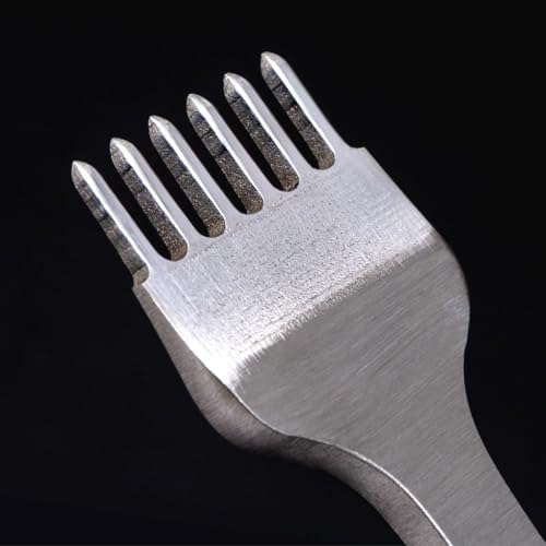 ipekbazaar Deri Hobi Elmas Çatal Zımba 4'lü Set - Deri Dikiş Deliği Açma El Aleti (3 mm) - Görsel 7