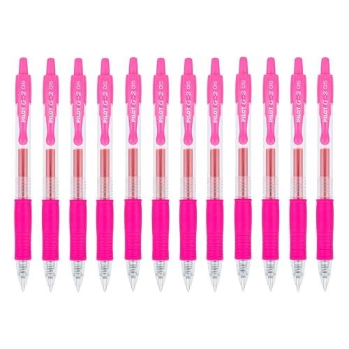 Bolígrafos Gel Retráctiles PILOT G2 Tinta Rosa 12 Unidades miniatura 1