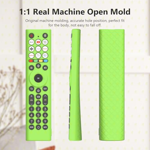 Image of RAYA Silicone Cover Compatible with 2026 Hisense TV Remote E7Q / E75Q / U7Q / A7Q / Q6Q Model TV Remote Protection Case (Green)