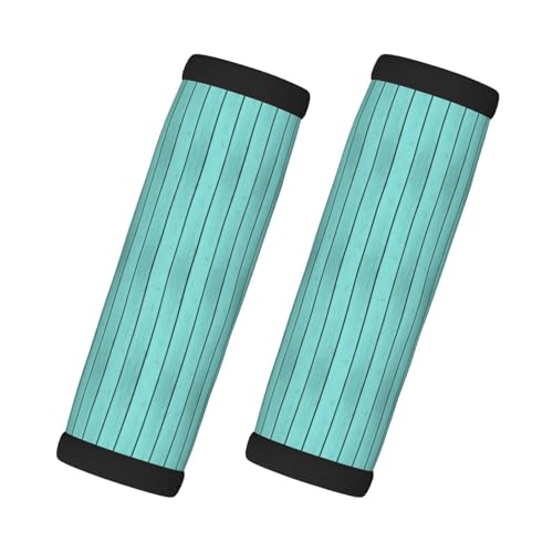 2 Pcs Luggage Handle Wraps for Suitcase - Fashion Bright Green Wood Grain Print Luggage Handle Covers, Suitcase Tags Identifiers for Suitcases, Travel Essentials for Flying Accessories