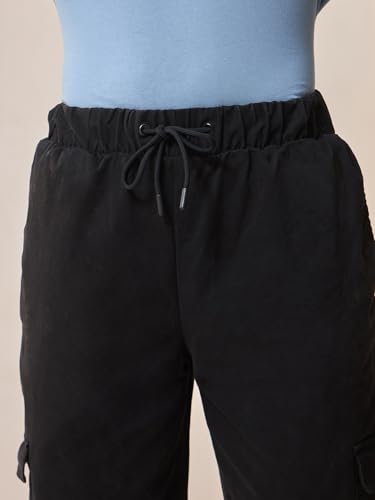 Image of Bewakoof Men's 100% Cotton Oversized Fit Joggers | Track pants for man | Lower for man | Trouser for men | Baggy trackpants for men | Multipurpose | Mens Lower Activewear | Utility Pockets | Lightweight & Flexible Elastic Waist | Casual Joggers | Loose Fit