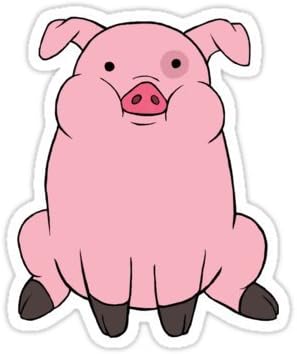 Gravity Falls Waddles (Size W7.9xH9.7 Centimeter) Sticker for your laptop Skateboard Luggage Car Travel case Snowboard Motorcycle Bicycle