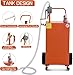 40 Gallon Fuel Caddy, Gas Storage Tank On 4 Wheels, Portable Gas Caddy with Manual Transfer Pump, Gasoline Diesel Fuel Container for Cars, Lawn Mowers, ATVs, Boats, Motorcycle