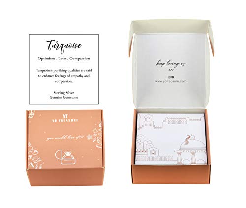 Yotreasure Blue Copper Turquoise Sterling Silver Designer Ring #TOP5