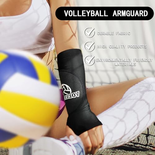 DuoLiAnLiang Volleyball-Schutz Set, 1-Paar Armstulpen + 1-Paar Knieschoner, Sport Unterarm Ärmel -Handgelenkstützemit Schutzpolster und Daumenloch, Schwamm Kollision Knieschutz Knie Schoner, S
