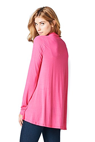 Image of Women Casual Open Front Long Sleeve Lightweight Softest Viscose Made from Bamboo Cardigan
