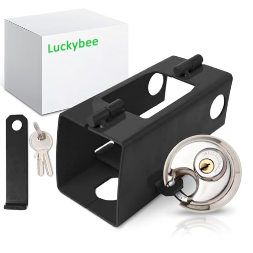 Luckybee Antivol Remorque - Antivol remorque attelée et Non attelée,Verrouillage de la remorque pour pour tête d'attelage,2 Cles