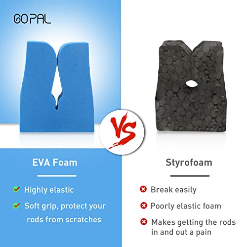 Go Pal Horizontal Fishing Rod Holder Store 6 Rods Or Fishing Rod Combos Wall Mounted Fishing Rod Rack For Garage, Horizontal 6-Rod Rack #TOP3