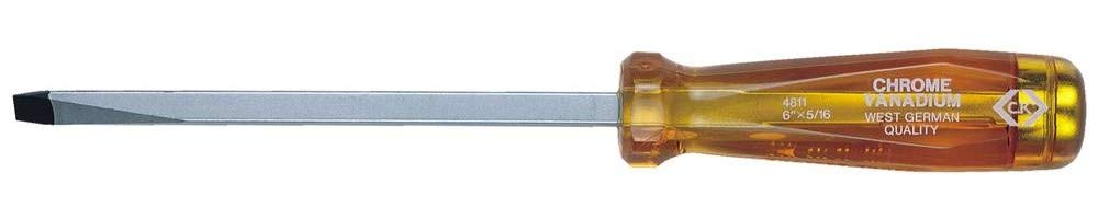 C.K T4811 06 Slotted Strike Through Screwdriver, Black, 8 x 150 mm