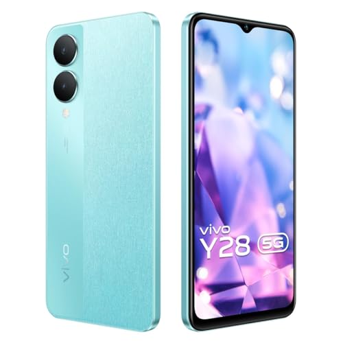 Image of vivo Y28 5G (Glitter Aqua, 6GB RAM, 128GB Storage) Without Offers