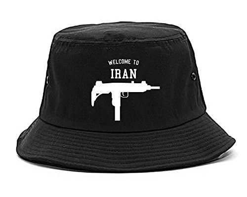 Kings Of NY Welcome to Iran Uzi Machine Guns Country Bucket Hat Black