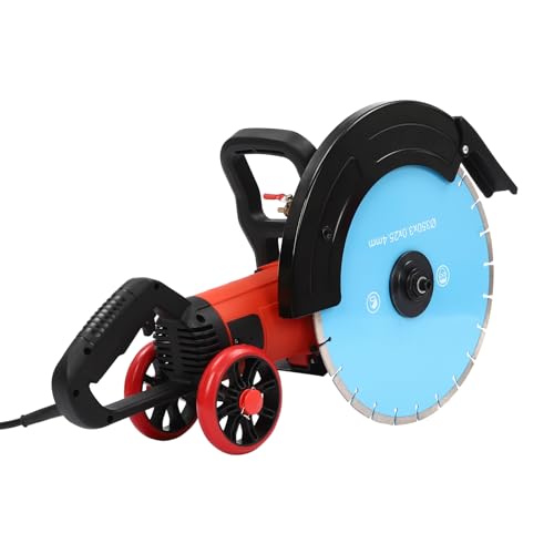 Sega Per Calcestruzzo Motosega A Pavimentazione Con Disco Diamante, Profondità Regolabile, Taglio Di 135 MM, 4000 W 220 V 3000 giri/min, Dotato Di Pulegge Ausiliari Su Due Lati