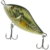 Salmo Slider Jerkbait Wobbler, Salmo Farben:Largemouth Bass PP, Länge/Gewicht/Laufverhalten/Tauchtiefe:12cm / 70g / sinkend / 2.0-1.0m