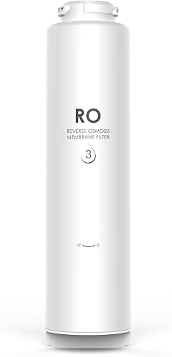 Slevoo Filtro de sistema de ósmosis inversa, filtro RO de repuesto para sistema de ósmosis inversa F3 1000 GPD debajo del fregadero, 36 meses de