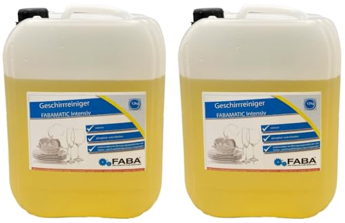 FABA Geschirrreiniger für gewerbliche Spülmaschinen flüssig 2 x 12 kg FABA Geschirrreiniger für gewerbliche Spülmaschinen flüssig 2 x 12 kg