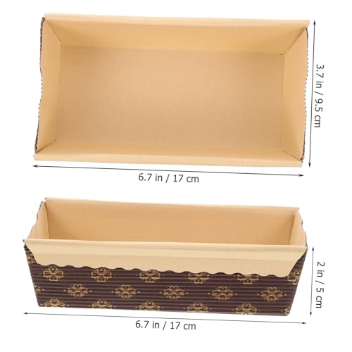Caissettes jetables POPETPOP moules à cake papier rectangulaires de cuisson au four