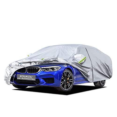 Image of Kaugung 6 Layers Car Cover Custom Fit BMW M5 F90(2017-2022), Waterproof All Weather for Automobiles, Sun Rain Dust Snow Protection. (Ships from US Warehouse, Arrive Within 3-7 Days)