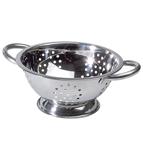 TIENDA EURASIA - Colador de Acero Inoxidable, Escurridor de Verduras, ø24 cm